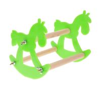 Operitacx Mordre Se Acrylique Balançoire et Bois en Perroquet Cheval à Bascule pour Grimper Mouvoir, Accessoire Couleur Aléatoire pour Cage D'oiseau