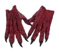 Operitacx Moufles de Diable en Latex pour Halloween, Accessoires de Costume Effrayants Griffes, Confortables Fêtes à Thème ou Soirées Déguisées