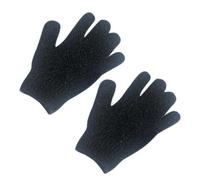 Operitacx Moufles Exfoliants Produit une Mousse Riche 2pcs pour Bain en Nylon Noir Double Face, Gommage du Corps Unisexe