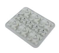 Operitacx Moule à Chocolat en Silicone Grenouille 3d Polyvalent, Flexible et Antiadhésif, Silicone Alimentaire Gris Bleu, pour Pâtisserie Maison et Décoration de Gâteaux, 11 Cavités