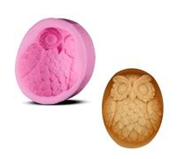 Operitacx Moule à Pâtisserie Hibou en Silicone Rose pour Chocolat et Biscuit, sans Odeur, Cuisson Création DIY