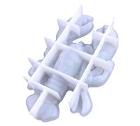 Operitacx Moule Silicone 3D Homard Blanc 7437 pour Décoration Murale DIY Solide Résistant Déchirure Art Mural Créatif Maison Loisirs