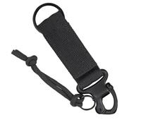 Operitacx Mousqueton Porte-clés Extérieur en Nylon Noir Crochet Boucle | Camping et Vélo, Attache Facile, Maintien Ferme, Crochet et Boucle, Usage Quotidien