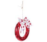 Operitacx Nœud de Noël Rouge pour Couronne de Porte, Décoration Festive | Installation Rapide, Surface Lisse sans Bavure, Mousse et Verre, pour Vitrines D'entreprise et Fêtes Familiales