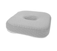 Operitacx Oreiller de Piercing D'oreille en Mousse à Mémoire de Forme Gris avec Trou, Coussin Hygiénique pour Oreilles Percées, Soulagement, Adapté aux Dormeurs Latéraux, Soin Post-perçage