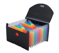 Operitacx Organisateur de Reçus Commerciaux A6 en Pp 13 Compartiments et Fermeture Trois Côtés, Design Compact et Portable pour Usage Professionnel et Quotidien