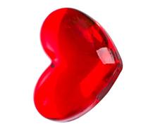 Operitacx Ornement de Cœur en Cristal Rouge pour Table Saint-Valentin | Décoration Romantique Élégante, Pièce Centrale de Table, Usage Anniversaire et Chambre, Finition Brillante