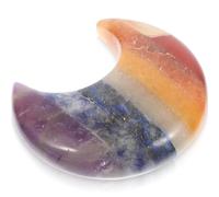 Operitacx Ornement Lune Cristal pour Bureau Décoration de Table Élégante et Figurine Artisanale Colorée pour Intérieur et Bureau