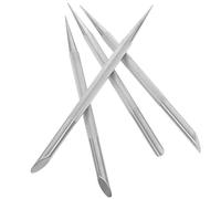Operitacx Outils de Manucure en Acier Inoxydable 4 Pièces Repousse-Cuticules Double-Face pour Salons Professionnels et Nail Art à Domicile Soin des Ongles et Élimination de Peau Morte