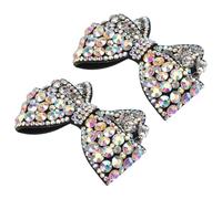 Operitacx Paire de Nœuds Décoratifs et Style Élégant en Cristaux Noirs Accessoires Faciles à Retirer pour Chaussures et Paquet pour Mariage