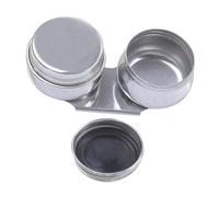 Operitacx Palette de Peinture à Huile Acier Inoxydable Double Pot avec Couvercle Étanche pour Artistes Mélange et Nettoyage Compatible Peinture à Huile Acrylique et Aquarelle