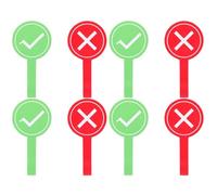 Operitacx Palette De Vote Portable 8 Pièces Pour Enseignants Tableaux De Jugement Réutilisables Outil De Classe Pour Vote Oui Non Pratique