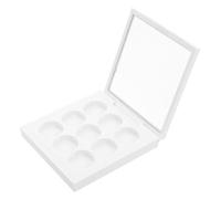 Operitacx Palette en Plastique Blanc Maquillage Vide 9 Compartiments Organiseur de Maquillage et Fête pour Fard à Paupières, Highlighter et Blush, pour Voyage