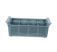 Operitacx Panier D'égouttoir à Couverts Gris pour Lave-vaisselle, 8 Compartiments en Plastique Robuste, Porte-ustensiles Cuisine, Rangement Pratique pour Vaisselle et Couverts