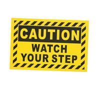 Operitacx Panneau de Sécurité Attention Regardez Votre Autocollant PVC pour Escaliers et Sols Signalisation de Sécurité pour Jardin et Milieu de Travail Avis de Sol Glissant
