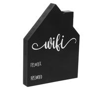 Operitacx Panneau en Bois Foncé Tableau Effaçable pour Bars et Maison Identifiant et Mot de Passe du Compte Wifi Facile à Installer et Usage Polyvalent