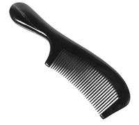Operitacx Peigne à Cheveux en Corne de Bœuf Naturelle 20 Cm Manche Épais Antidérapant, Peigne à Dents Fines pour Massage Cuir Chevelu, Coiffage Domestique, Couleur Variable, Outil Soin