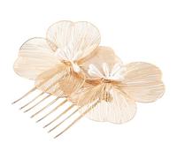 Operitacx Peigne à Cheveux Fleuri Doré Vintage, Accessoire Mariage pour Femmes, Épingle Coiffure Mariage Baroque, Décoration Cheveux pour Mariée, Peigne Floral Élégant pour Cérémonie
