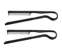 Operitacx Peignes à Cheveux Noirs en Abs 2 Pièces pour Coiffage Rapide et Protection des Mains les Brûlures, Outil Pratique pour Lisser et Coiffer les Cheveux