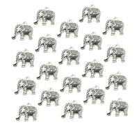 Operitacx Pendentif en Alliage de Forme Unique en Forme D'éléphant 20 Pièces Pendentifs à Breloques pour Collier Artisanal