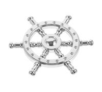Operitacx Pendentif Suspendu en Alliage de Gouvernail de Voiture Argenté, Décoration pour Rétroviseur Intérieur, Accessoire Unique pour Voiture, Présent, Usage Quotidien et Voyages
