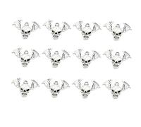 Operitacx Pendentifs Halloween Alliage Ensemble de Chauve Souris et Crâne pour Décoration de Fête Diy Bijoux Accessoires Uniques