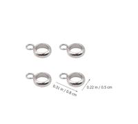 Operitacx Perles à Anneau en Acier Inoxydable 100 Pcs, Perles D'espacement Métalliques pour Fabrication de Bijoux, Accessoires Diy, Couleur Acier, Taille 4x6x2 Mm, Création de Bracelets