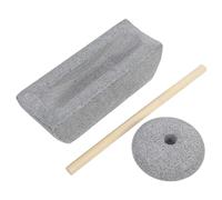 Operitacx Petit Moulin à Main Cuisine Meule de Pierre Traditionnelle en Bois, Compact et Pratique, Préserve la Saveur des Épices, Rituels de Préparation du Thé