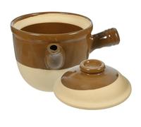 Operitacx Petite Casserole en Argile de Poterie de 2l Poignée Antidérapante et Résistance à Haute Température pour Cuisson Traditionnelle et Pot Épicé