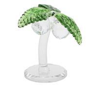 Operitacx Petite Figurine Palmier en Cristal Vert, Décoration Élégante | Style Artistique Unique, Éclat Mystique, Présentation Polyvalente, pour Maison et Entrée, Idée Présent