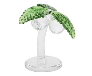 Operitacx Petite Figurine Palmier en Cristal Vert, Décoration Élégante | Style Artistique Unique, Éclat Mystique, Présentation Polyvalente, pour Maison et Entrée, Idée Présent