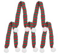 Operitacx Petites Écharpes Tricotées Rouges Décoratives en Tissu de pour Poupée et Petit Bonhomme de Neige Lot de 5 Noël Accessoire pour Photo de Noël et Réunion Familiale Réunion Familiale