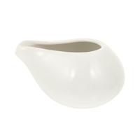 Operitacx Pichet à Sauce Facile à Nettoyer en Céramique Blanche sans Anse, Design Créatif et Pratique à Verser Maison ou L'hôtel