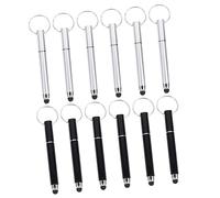 Operitacx Pièces Stylo à Bille à Écran Tactile Mousqueton Clé Mousqueton pour Clés Stylos à Dessin Noirs Stylos à Bille Porte-clés Stylo à Dessin Alliage Style Intelligent