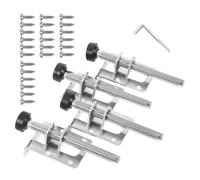 Operitacx Pieds de Nivellement Robustes Réglables pour Armoires Lot de 4 Set de Grands Pieds 24 Vis et Clé Hexagonale Patins Antidérapants Fixation Latérale pour Meubles Réglage Hauteur