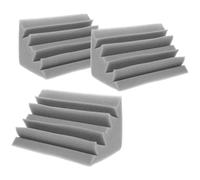 Operitacx Pièges à basses d'angle 3Pcs en Sponge blanc, Matériau d'absorption acoustique, sound absorbing, pour voix et podcast, studio d'enregistrement, 12x12x24 cm