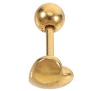 Operitacx Piercing Bijou Corporel Forme Cœur Or Langue en Acier Inoxydable Stylé et Solide, pour Performances et Occasions Variées