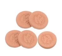 Operitacx Pierre Humidificatrice en Terre Cuite Feuille 3,7 Cm Lot de 5 Disques Réutilisables pour Contrôle Précis de L’humidité Cigares et Garde-manger, Absorbeur D’humidité et Solide