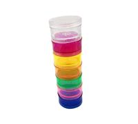 Operitacx Pilulier Hebdomadaire 7 Jours en Plastique Transparent et Coloré, Boîte à Pilules Détachable Empilable 7 Compartiments Cylindriques, Organisateur Portable pour Voyage et Rangement