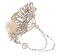 Operitacx Pince à Cheveux et Coiffure Rapide Chinois Éventail Élégante en Alliage de Zinc avec Franges Barrettes pour Cheveux Fins Chez Femme, pour Fête Estivale