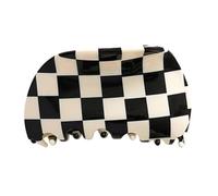 Operitacx Pince à Cheveux Requin Taille Moyenne Demi-lune Noir et Blanc, Accessoire Coiffure Créatif en Plastique Léger, Clip Maintien Cheveux pour Usage Quotidien, Pince à Mâchoire