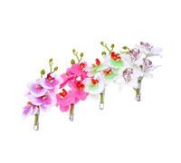 Operitacx Pinces à Cheveux Orchidée en Tissu et Métal Épingles Simulant une Fleur Phalaenopsis Lot de 4 Couleur Aléatoire Lot de Simulant une Fleur Phalaenopsis,