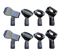 Operitacx Pinces à Micro Universelles Clip à Ressort Ajustable et Antichute Lot de 8 en Plastique Noir et Adaptées pour Usage Intérieur et Extérieur Extérieur