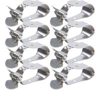 Operitacx Pinces à Rideaux en Acier Inoxydable Argenté 8pcs Forte Force de Serrage sans Abîmer Les Rideaux Retenue et Solide