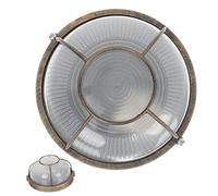 Operitacx Plafonnier LED Encastré Étanche en Verre Vintage Applique Murale Extérieure Luminaire de Jardin Ronde Protection Ip65 1