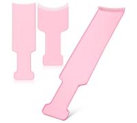 Operitacx Planche à Balayage Dents 3 Tailles Rose Kit Peignes à Mèches en Plastique Résistant pour Coloration Précise des Cheveux, Outil Coiffure Professionnel pour Mèches et Surbrillance