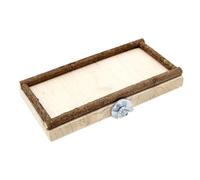 Operitacx Planche de Jeu pour Perroquets, en Bois 20 Cm | Plateau de Nourrissage, Boîte à Manger, pour Calopsittes et Petits Oiseaux, Maison ou Bureau
