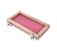 Operitacx Planche en Bois pour Perroquet et Oiseau, à Griffes Rose pour Exercice et Meulage, Perchoir pour Cage ou Jardin