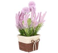 Operitacx Plantes en Pot Artificielles Hydrangea et Lavande Corde en Papier, Décorations Réalistes en Plastique pour Bureau, Maison, Apaisant et Style Artistique