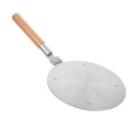 Operitacx Plaque Adaptation à Induction en Acier Inoxydable Poignée en Bois, Disque de Transfert Thermique Pratique et Facile à Nettoyer Cuisine